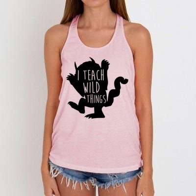 I Teach Wild Things Women's Knotted Racerback Tank