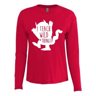 I Teach Wild Things Womens Cotton Relaxed Long Sleeve T-Shirt