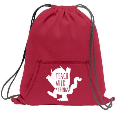 I Teach Wild Things Sweatshirt Cinch Pack Bag