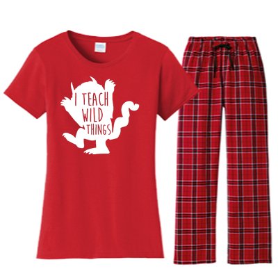 I Teach Wild Things Women's Flannel Pajama Set