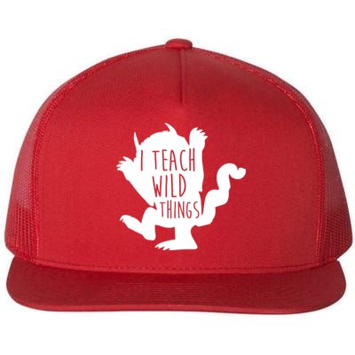 I Teach Wild Things Flat Bill Trucker Hat