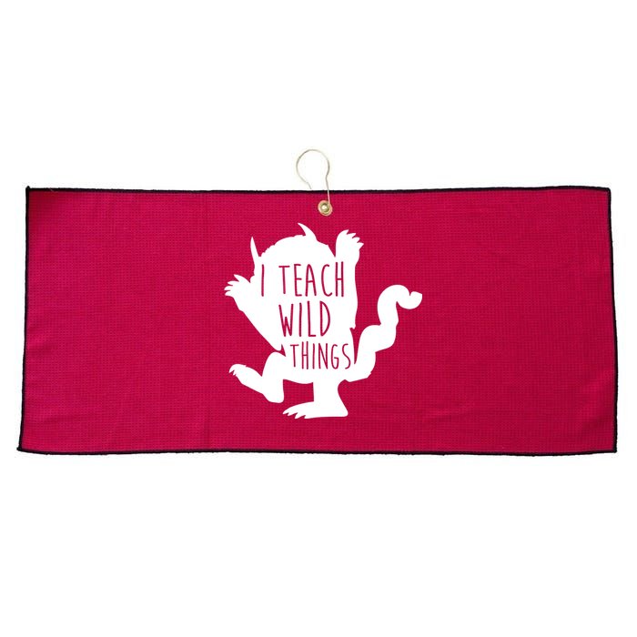 I Teach Wild Things Large Microfiber Waffle Golf Towel