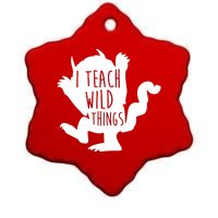 I Teach Wild Things Ceramic Star Ornament