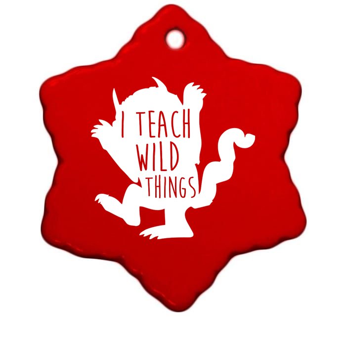 I Teach Wild Things Ceramic Star Ornament