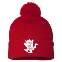 I Teach Wild Things Pom Pom 12in Knit Beanie
