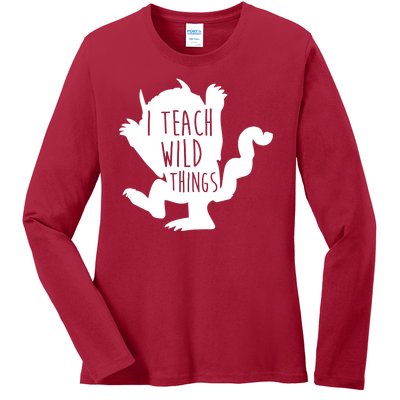 I Teach Wild Things Ladies Long Sleeve Shirt