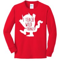 I Teach Wild Things Kids Long Sleeve Shirt