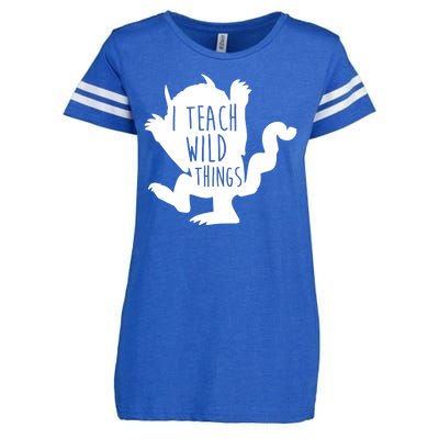 I Teach Wild Things Enza Ladies Jersey Football T-Shirt