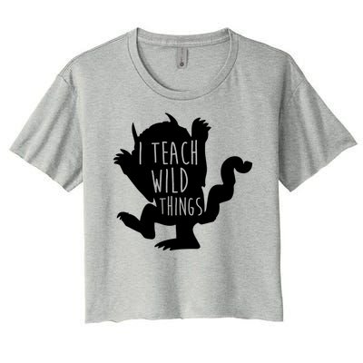 I Teach Wild Things Women's Crop Top Tee