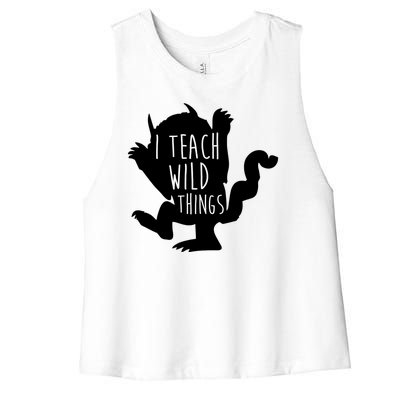 I Teach Wild Things Women's Racerback Cropped Tank