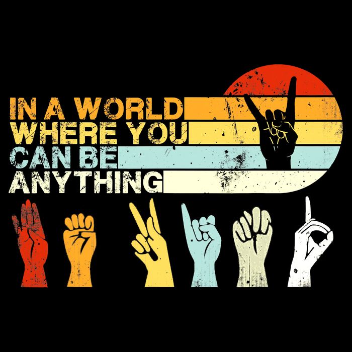 In The World Where You Can Be Anything Be Kind Sign Language Daily Commute Backpack