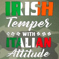 Irish Temper With Italian Attitude St Patrick Legacy Tie Dye Trucker Hat