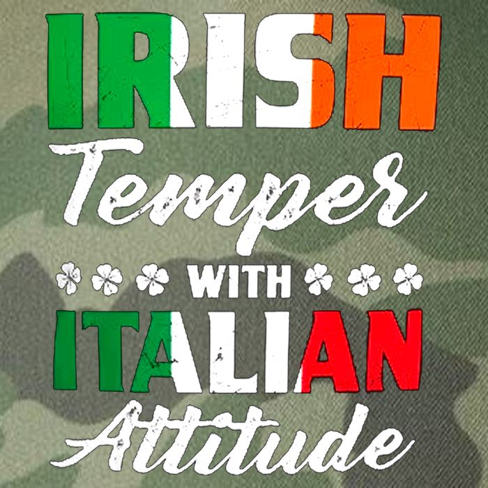 Irish Temper With Italian Attitude St Patrick Legacy Tie Dye Trucker Hat