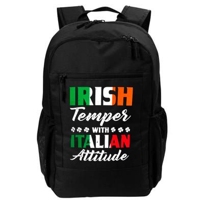 Irish Temper With Italian Attitude St Patrick Daily Commute Backpack