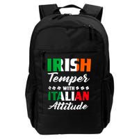 Irish Temper With Italian Attitude St Patrick Backpack