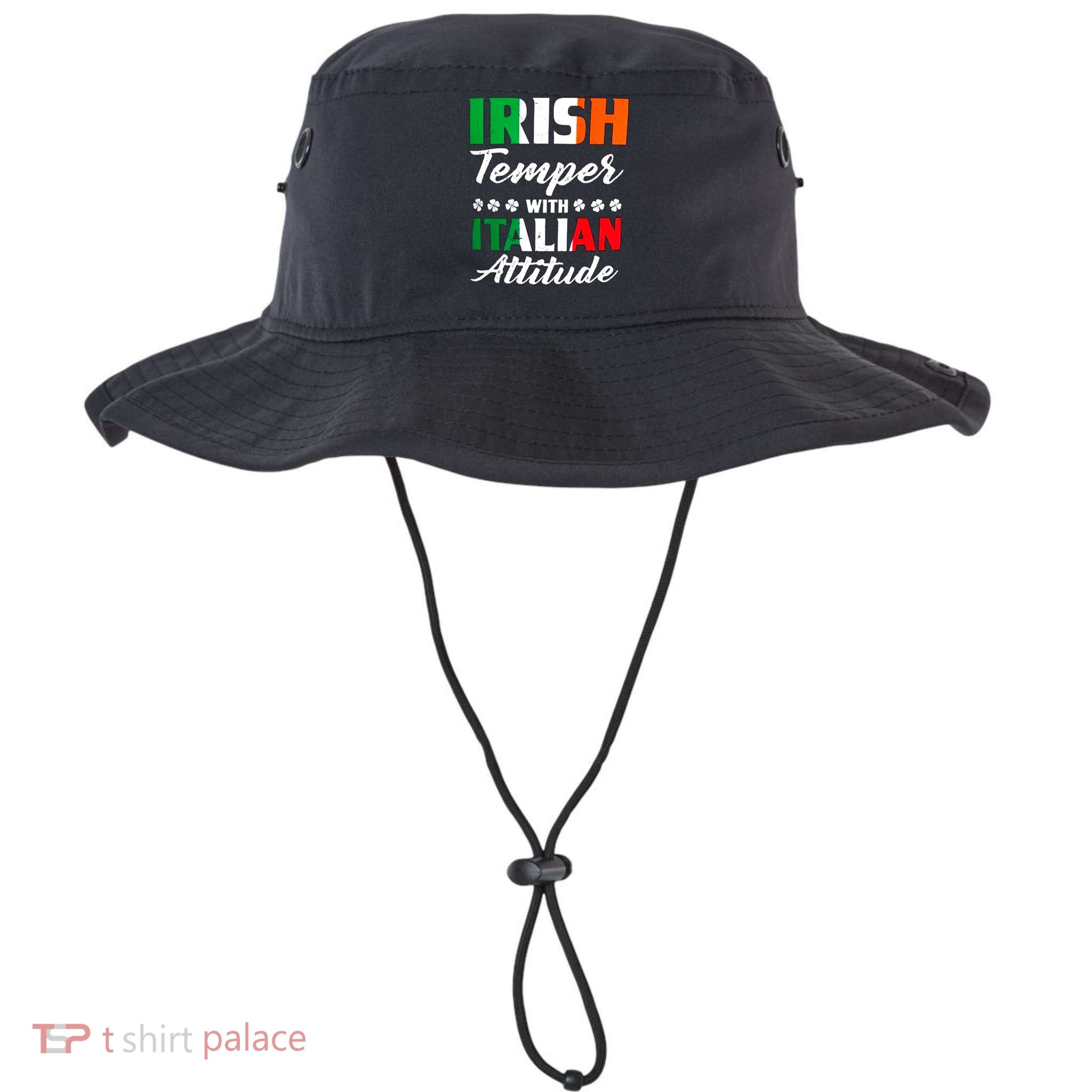 Irish Temper With Italian Attitude St Patrick Bucket Hat