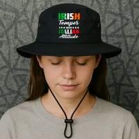 Irish Temper With Italian Attitude St Patrick Bucket Hat