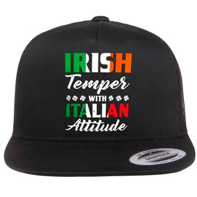 Irish Temper With Italian Attitude St Patrick Flatbill Hat