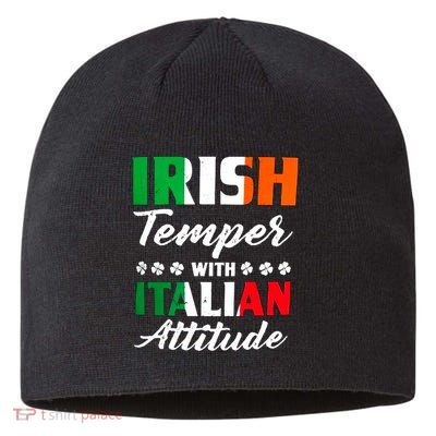Irish Temper With Italian Attitude St Patrick Sustainable Beanie