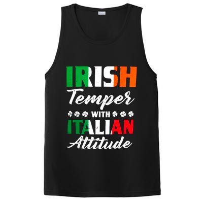 Irish Temper With Italian Attitude St Patrick PosiCharge Competitor Tank