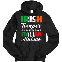 Irish Temper With Italian Attitude St Patrick Tie Dye Hoodie