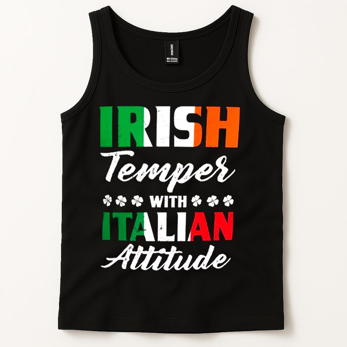 Irish Temper With Italian Attitude St Patrick Tank Top