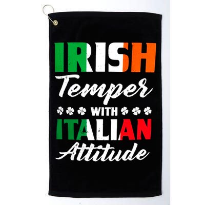 Irish Temper With Italian Attitude St Patrick Golf Towel