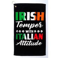 Irish Temper With Italian Attitude St Patrick Golf Towel