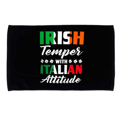 Irish Temper With Italian Attitude St Patrick Microfiber Hand Towel