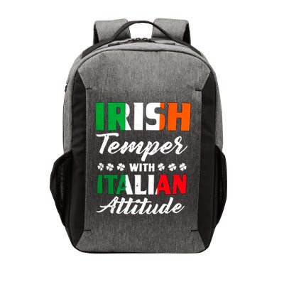 Irish Temper With Italian Attitude St Patrick Vector Backpack