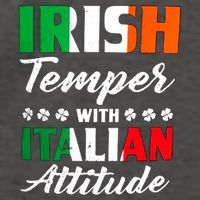 Irish Temper With Italian Attitude St Patrick Vector Backpack
