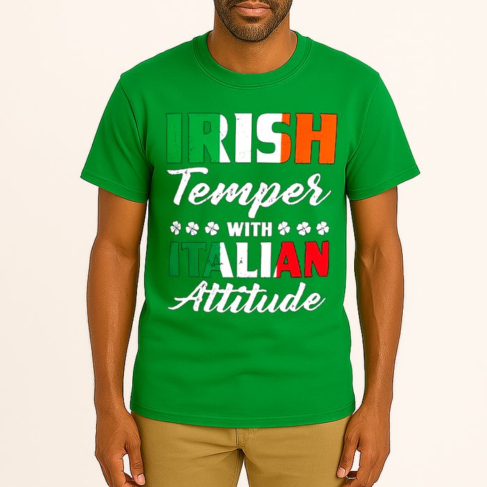 Irish Temper With Italian Attitude St Patrick Tall T-Shirt