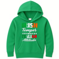 Irish Temper With Italian Attitude St Patrick Kids Hoodie
