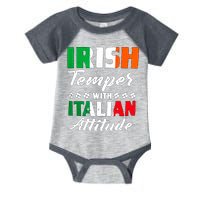 Irish Temper With Italian Attitude St Patrick Infant Baby Jersey Bodysuit