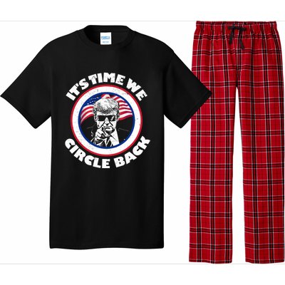 ItS Time We Circle Back Trump 2024 American Flag Gift Pajama Set