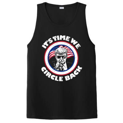 ItS Time We Circle Back Trump 2024 American Flag Gift PosiCharge Competitor Tank