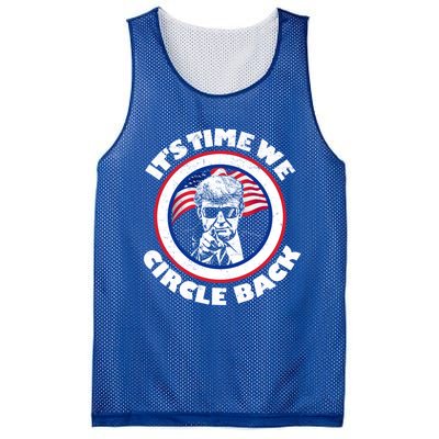 ItS Time We Circle Back Trump 2024 American Flag Gift Mesh Reversible Basketball Jersey Tank