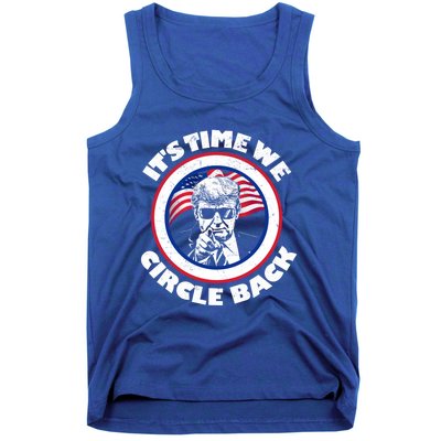 ItS Time We Circle Back Trump 2024 American Flag Gift Tank Top