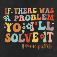 If There Was A Problem Yo ILl Solve It Principal Life Knit Cap Winter Beanie