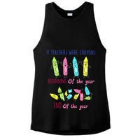 If Teachers Were Crayons Beginning Of The Year End The Year Ladies PosiCharge Tri-Blend Wicking Tank