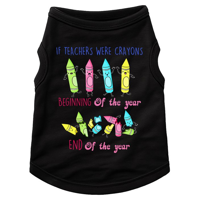 If Teachers Were Crayons Beginning Of The Year End The Year Doggie Tank