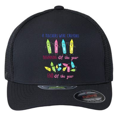 If Teachers Were Crayons Beginning Of The Year End The Year Flexfit Unipanel Trucker Cap