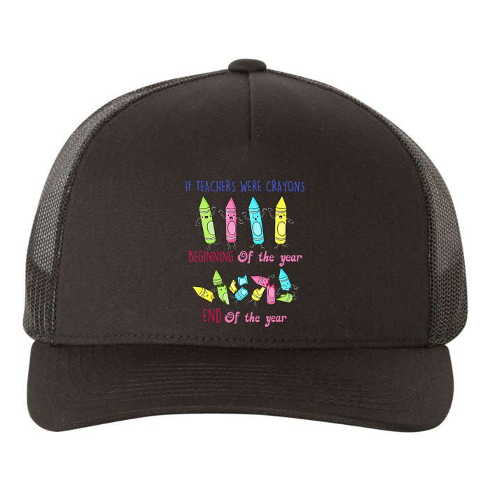 If Teachers Were Crayons Beginning Of The Year End The Year Yupoong Adult 5-Panel Trucker Hat