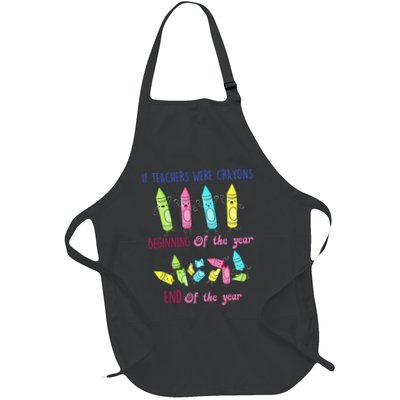 If Teachers Were Crayons Beginning Of The Year End The Year Apron