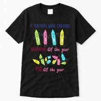 If Teachers Were Crayons Beginning Of The Year End The Year Tall T-Shirt