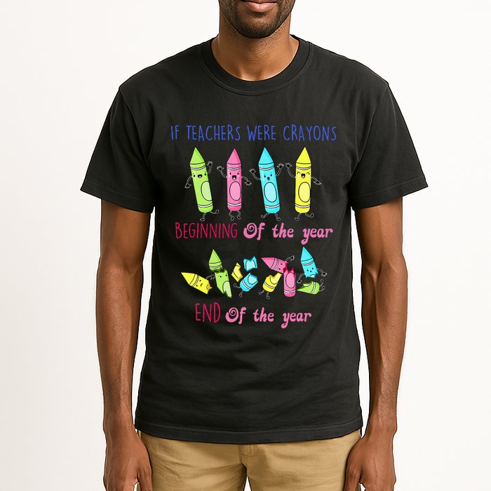 If Teachers Were Crayons Beginning Of The Year End The Year Tall T-Shirt