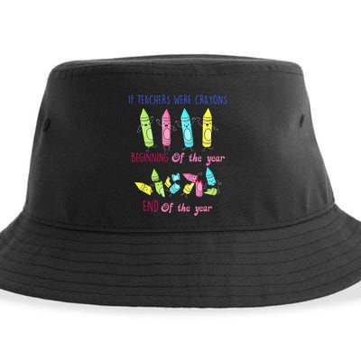 If Teachers Were Crayons Beginning Of The Year End The Year Sustainable Bucket Hat
