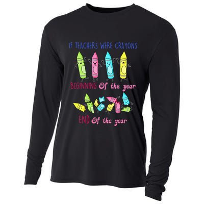 If Teachers Were Crayons Beginning Of The Year End The Year Cooling Performance Long Sleeve Crew