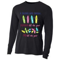If Teachers Were Crayons Beginning Of The Year End The Year Cooling Performance Long Sleeve Crew