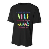 If Teachers Were Crayons Beginning Of The Year End The Year Youth Performance Sprint T-Shirt